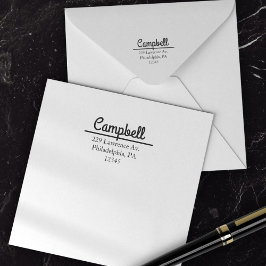 Sello Automático Dirección de envío con letra a mano boho