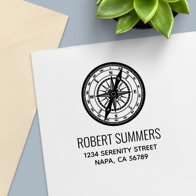 Sello Automático Dirección de la brújula de navegación náutica (Subido por el creador)