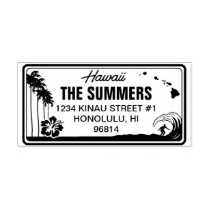 Sello Automático Dirección de la placa de licencia estatal de Hawai