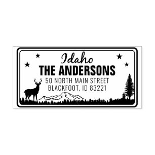 Sello Automático Dirección de la placa de licencia estatal de Idaho