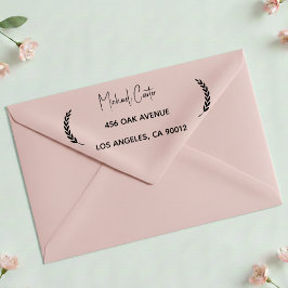 Sello Automático Dirección de laurel personalizada minimalista