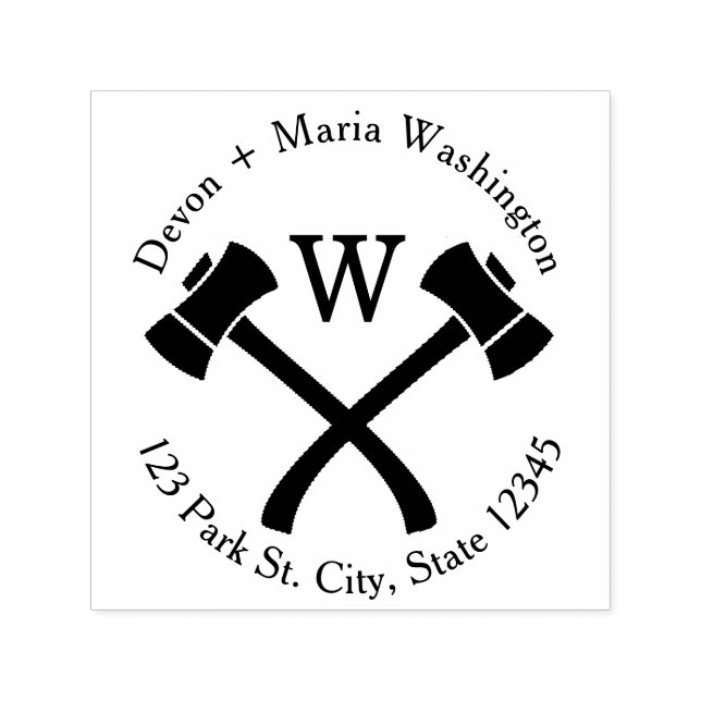 Sello Automático Dirección De Monograma Ax (Diseño)