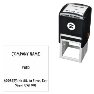 Sello Automático Dirección de nombre de empresa personalizada PAGAD