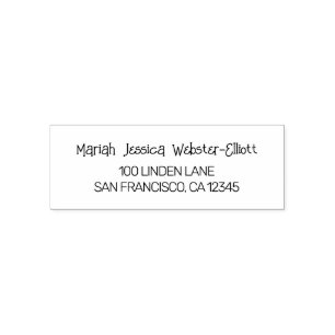 Sello Automático Dirección de nombre Escritura a mano casual guión 