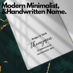 Sello Automático Dirección de nombre manuscrito Minimalista del gui