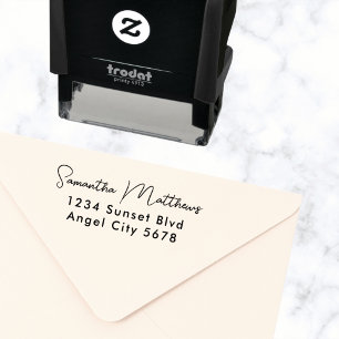 Sello Automático Dirección de nombre personalizado de guión moderno