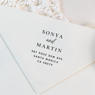 Sello Automático Dirección de nombres de parejas de escritura mínim