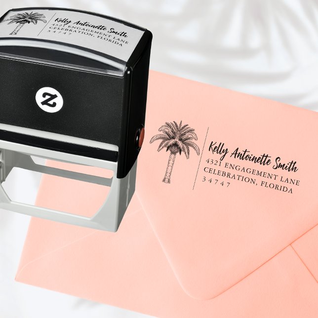 Sello Automático Dirección de palmera tropical elegante (Subido por el creador)