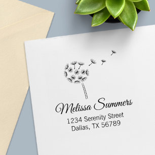 Sello Automático Dirección de Paracaídas de Flores de Dandelion