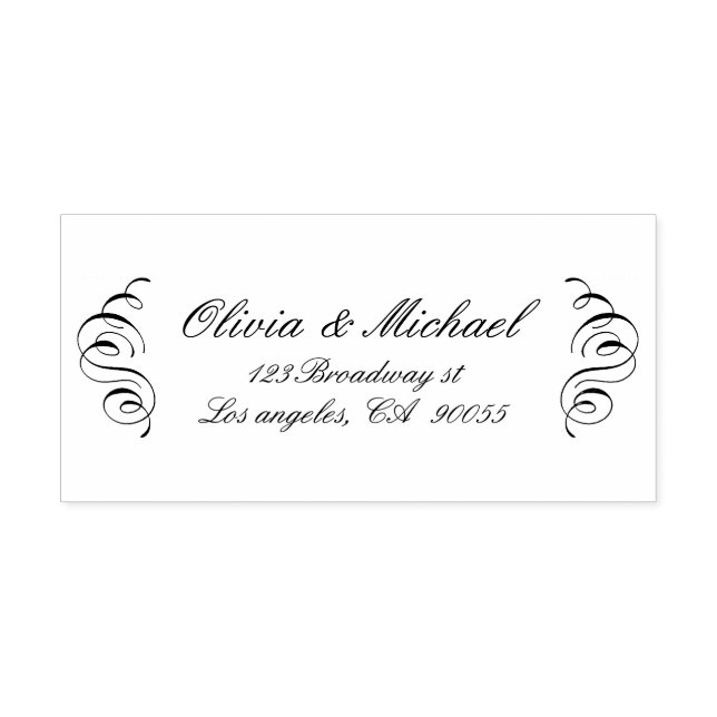 Sello Automático Dirección de pareja de matrimonio personalizada de (Diseño)
