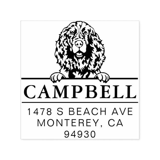 Sello Automático Dirección de perro Personalizado española de Cute  (Diseño)