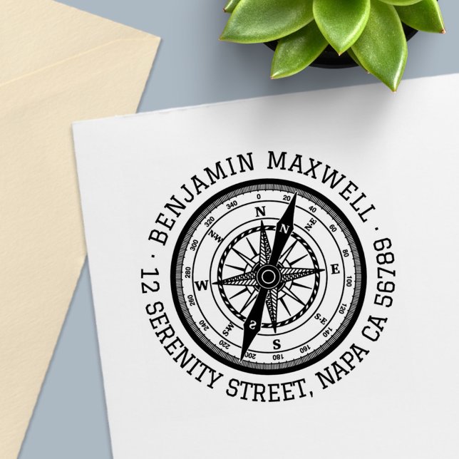 Sello Automático Dirección de redondeo de la brújula de navegación  (Subido por el creador)