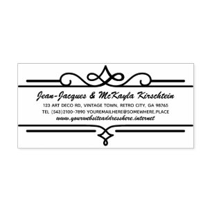 Sello Automático Dirección de regreso Aniversario de la boda elega