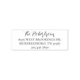 Sello Automático Dirección de regreso de familia personalizada