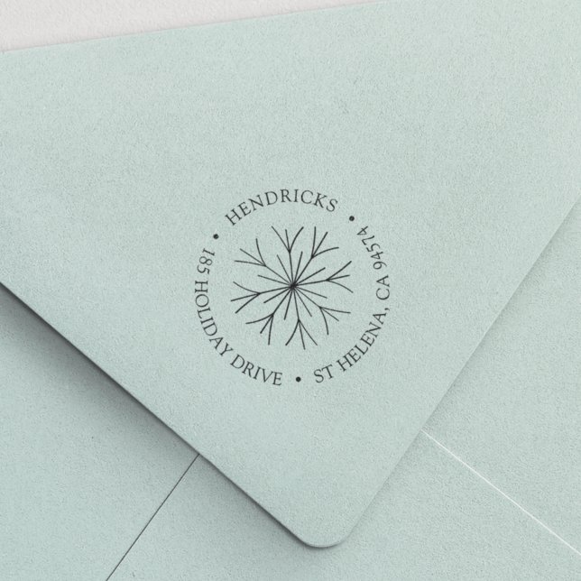 Sello Automático Dirección de regreso de vacaciones de copo de niev (Subido por el creador)