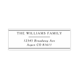 Sello Automático Dirección de retorno clásico de elegancia indefini