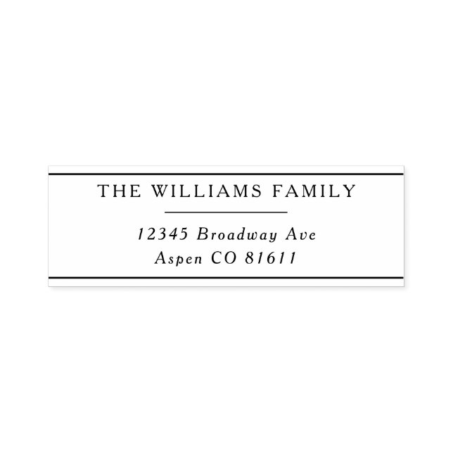 Sello Automático Dirección de retorno clásico de elegancia indefini (Diseño)