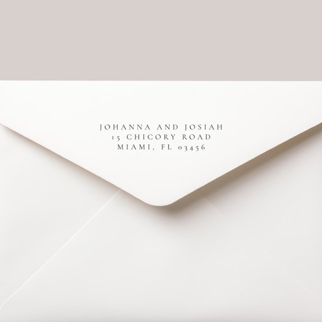 Sello Automático Dirección de Retorno de Boda Clásica Simple Modern (Subido por el creador)