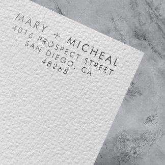 Sello Automático Dirección de retorno de Boda de pareja elegante Mi