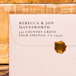 Sello Automático Dirección de retorno de boda elegante