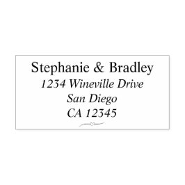 Sello Automático Dirección de retorno de boda elegante y sencilla