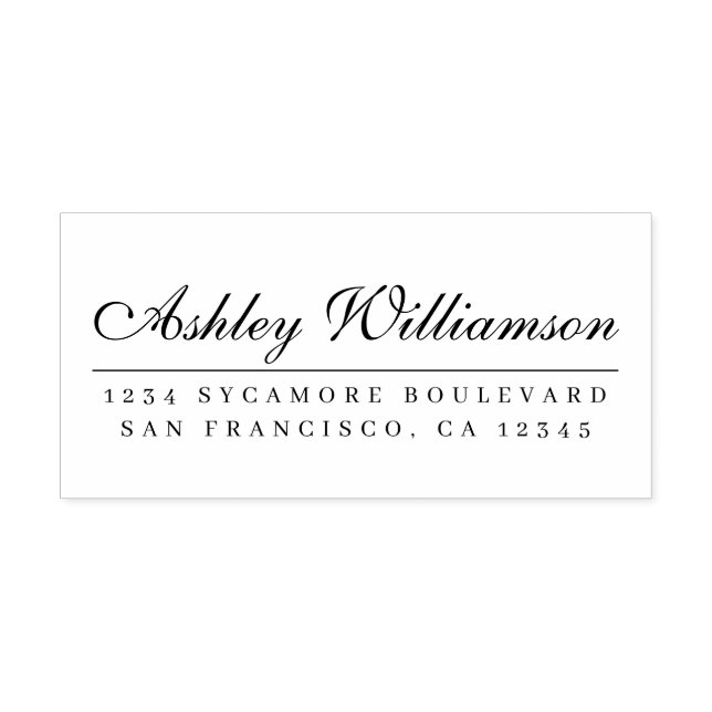 Sello Automático Dirección de retorno de caligrafía elegante