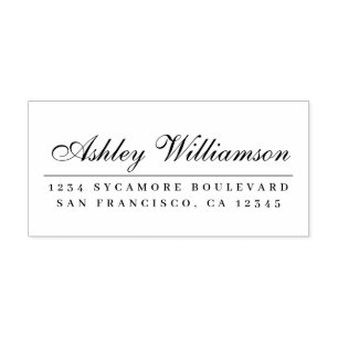 Sello Automático Dirección de retorno de caligrafía elegante