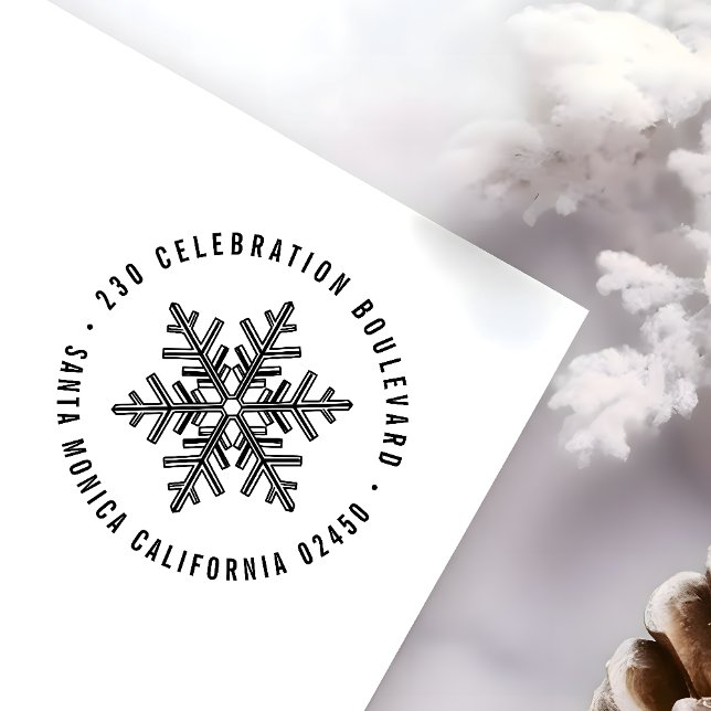 Sello Automático Dirección de retorno de copo de nieve para Navidad (Subido por el creador)