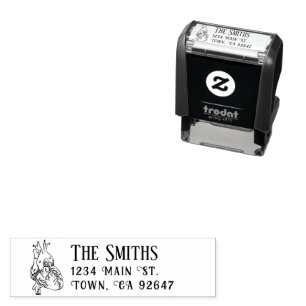 Sello Automático Dirección de retorno de Cottagecore Corazón anatóm