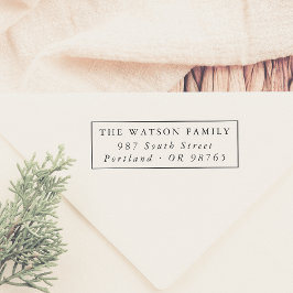 Sello Automático Dirección de retorno de cuadro rectangular mínimo 