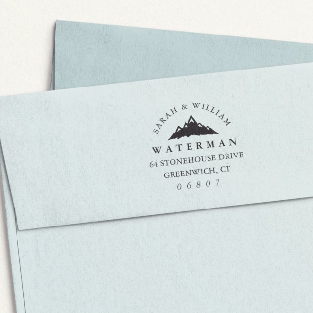 Sello Automático Dirección de retorno de cumbres de montaña con cub (Subido por el creador)