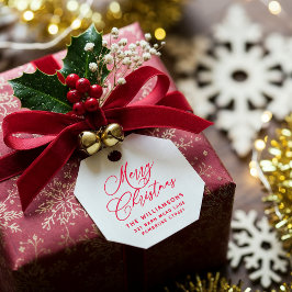 Sello Automático Dirección de retorno de escritura navideña roja ro