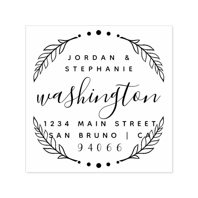 Sello Automático Dirección de retorno de escritura rusa personaliza (Diseño)