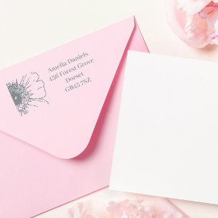 Sello Automático Dirección de retorno de feliz Daisy