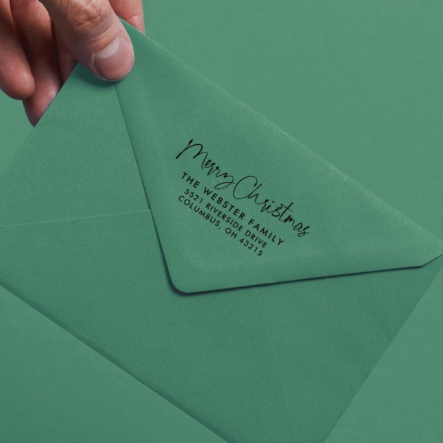 Sello Automático Dirección de retorno de feriado navideño navideño (Subido por el creador)