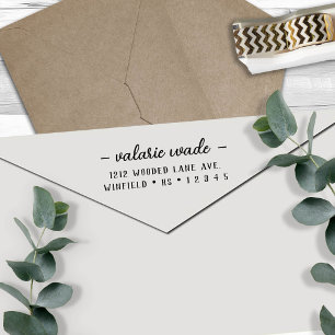 Sello Automático Dirección de retorno de guión elegante