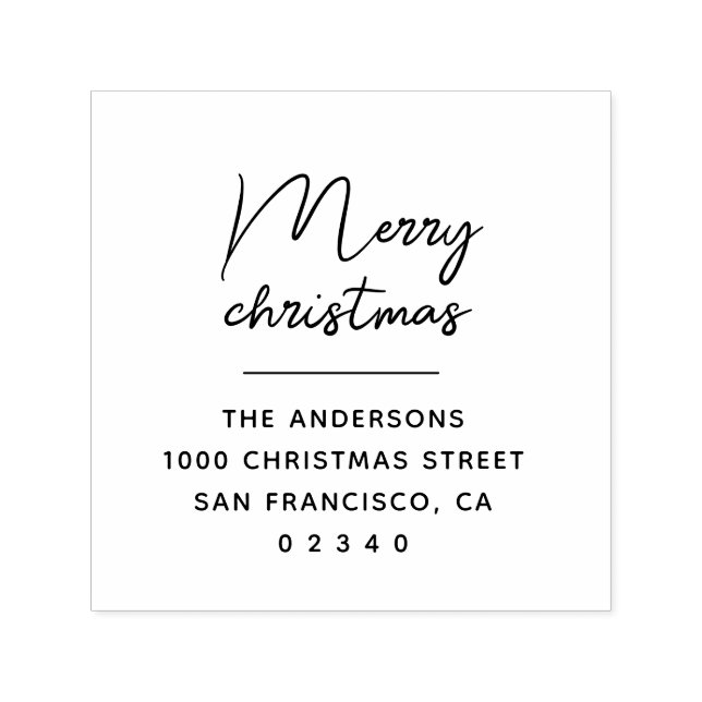 Sello Automático dirección de retorno de la escritura navideña (Diseño)