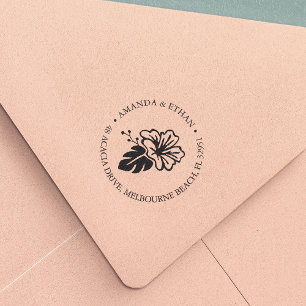 Sello Automático Dirección de retorno de la isla de Hibiscus