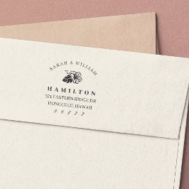 Sello Automático Dirección de retorno de la isla de Hibiscus