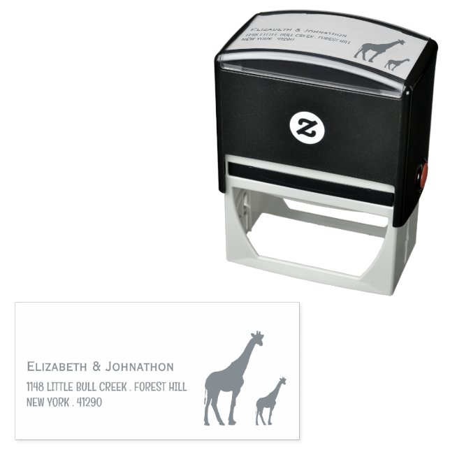 Sello Automático Dirección de retorno de la jirafa de Safari (In Situ)