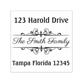 Sello Automático Dirección de retorno de marco elegante