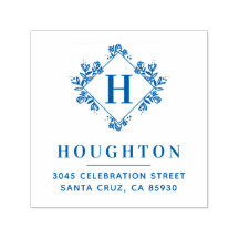 Dirección de retorno de monograma botánico clásico