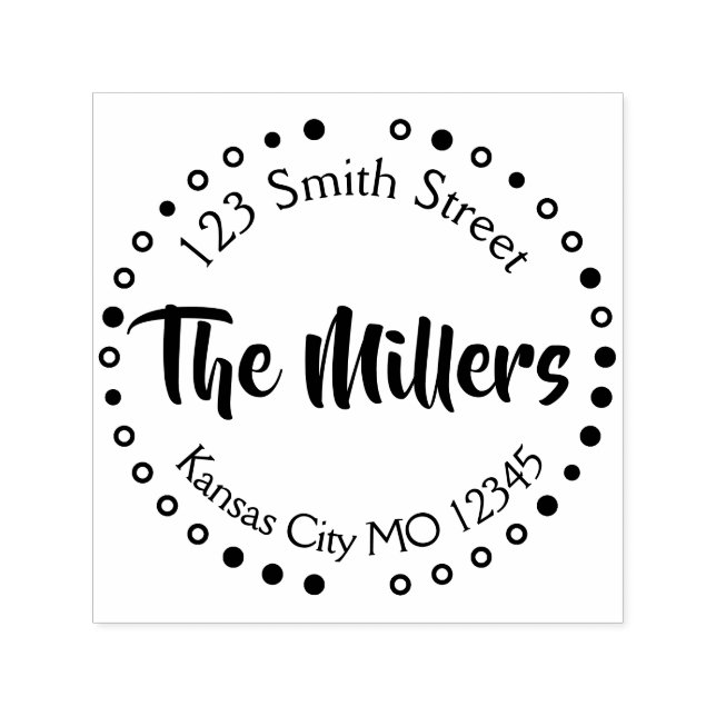 Sello Automático Dirección de retorno de monograma clásico (Diseño)