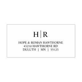 Sello Automático Dirección de retorno de monograma simple clásico