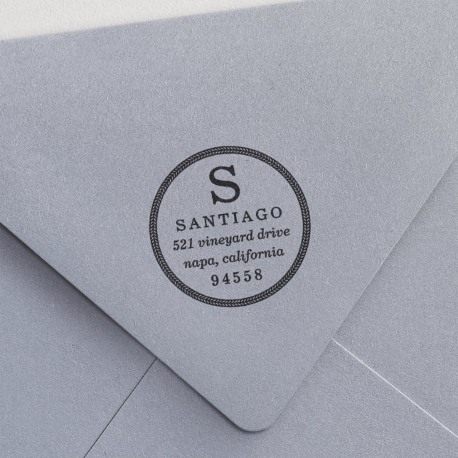 Sello Automático Dirección de retorno de monograma trenzado (Subido por el creador)