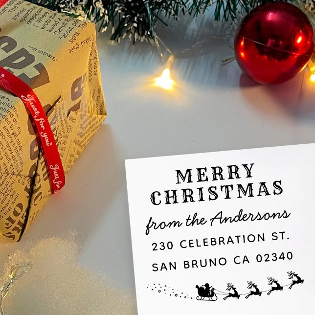 Sello Automático Dirección de retorno de Navidades de Santa y Reind (Subido por el creador)