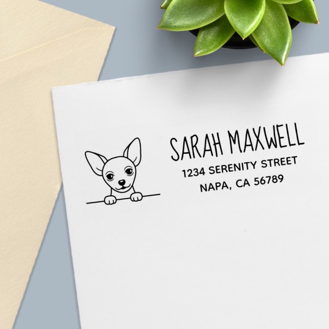 Sello Automático Dirección de retorno de perro de Chihuahua (Subido por el creador)