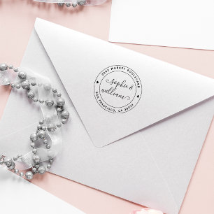 Sello Automático Dirección de retorno de redondeo de caligrafía Bod