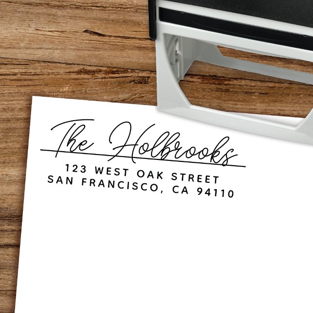 Sello Automático Dirección de retorno de script de caligrafía moder (Subido por el creador)