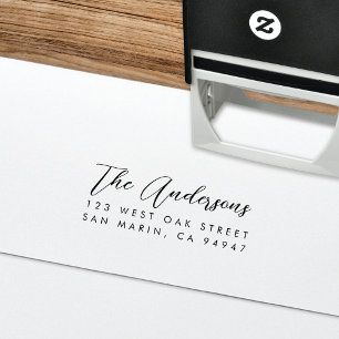 Sello Automático Dirección de retorno de script de caligrafía moder